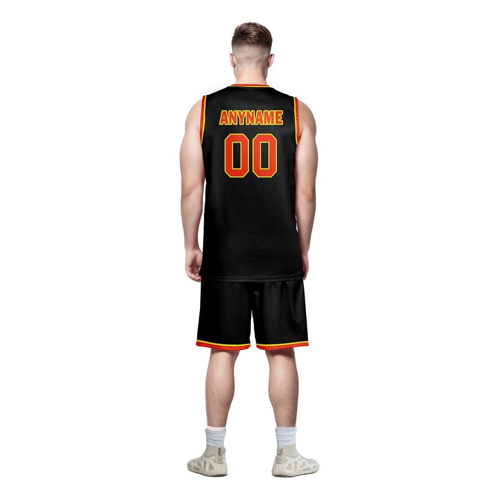Custom Black Blue Orange City Edition Personalized Sports Uniform Authentic Basketball Jersey BBJ01-D06101-21