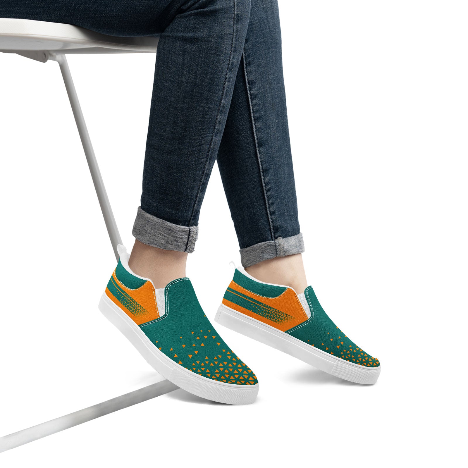 Custom Canvas Sneakers Personalized Slip On Shoes FN071-E023042-6