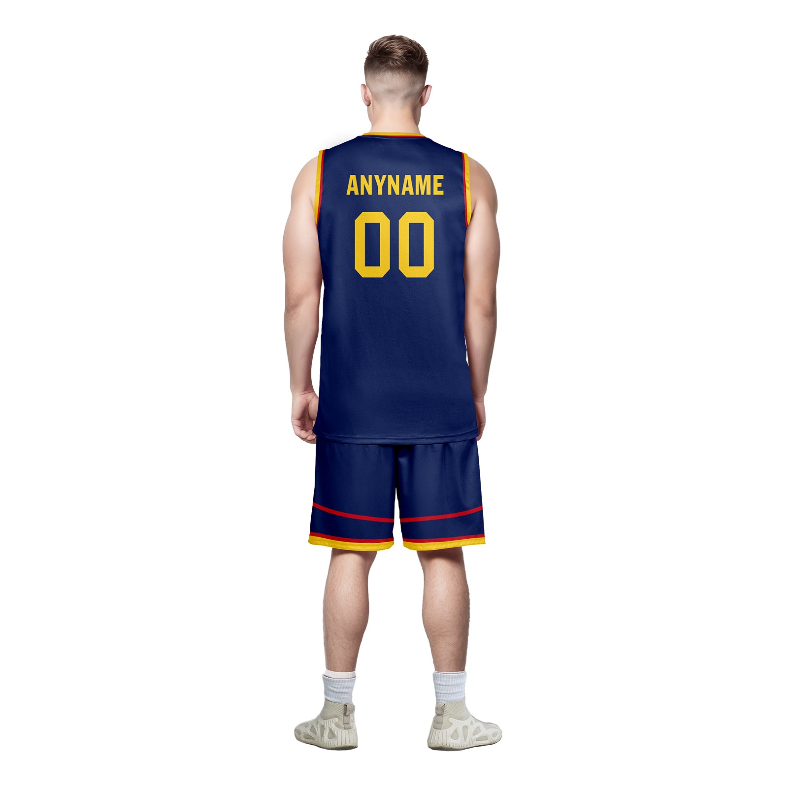 Custom Navy Blue Red Gold City Edition Personalized Sports Uniform Authentic Basketball Jersey BBJ01-D06101-10