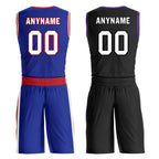 Custom Blue Red White Sacramento City Edition Personalized Reversible Basketball Set Sports Basketball Jersey BBJ01R-D0610-26