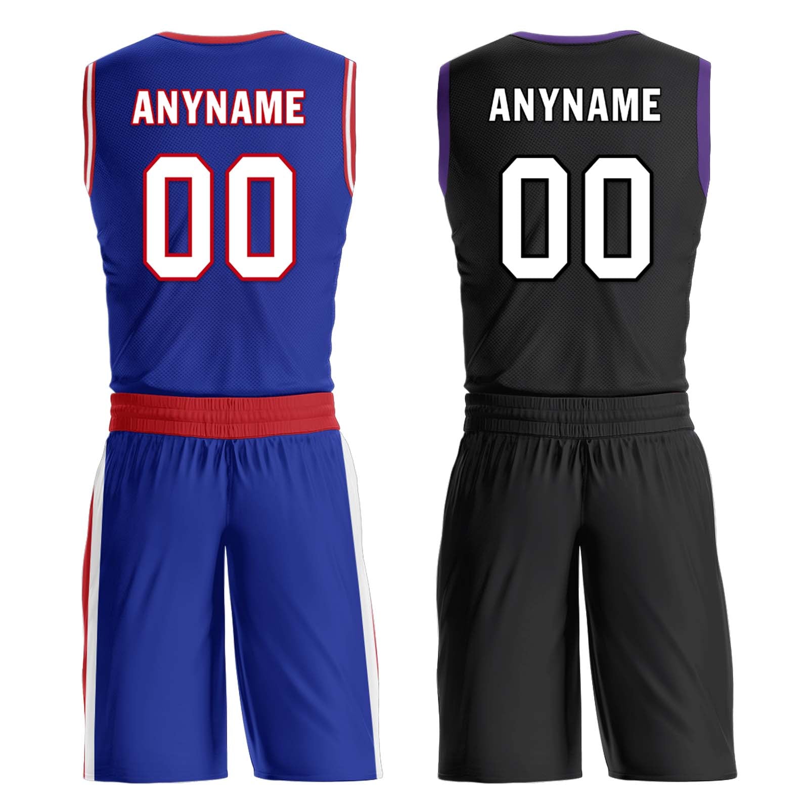 Custom Blue Red White Sacramento City Edition Personalized Reversible Basketball Set Sports Basketball Jersey BBJ01R-D0610-26