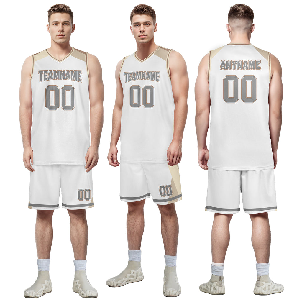 Custom White Gold City Edition Personalized Sports Uniform Authentic Basketball Jersey BBJ01-D06101-5