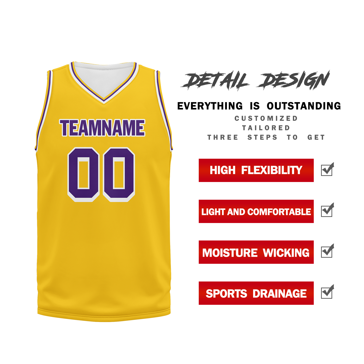 Custom Yellow Classic Style Sports Uniform Basketball Jersey BBJ01-bd0a70cd