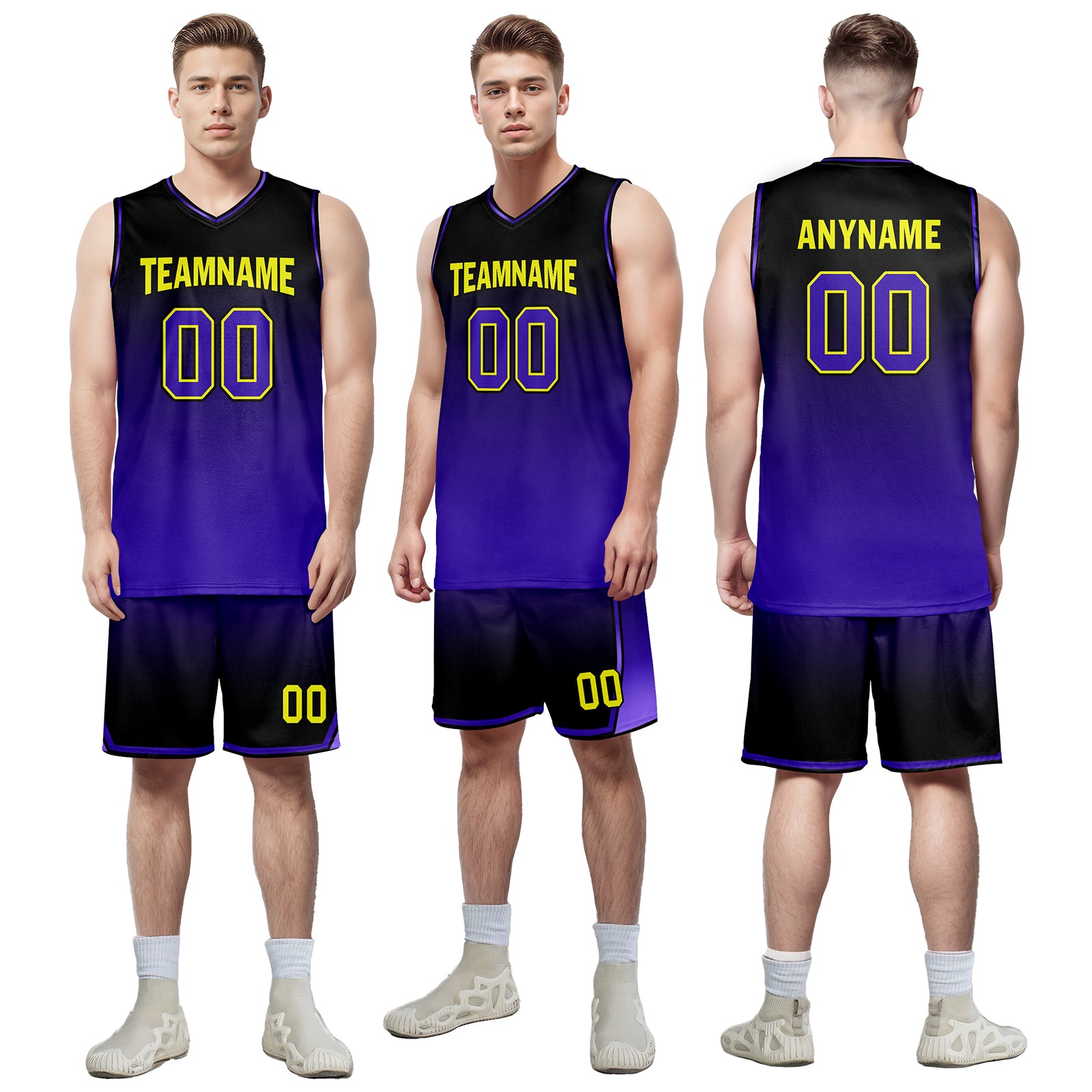 Custom Black Purple City Edition Personalized Sports Uniform Authentic Basketball Jersey BBJ01-D06101-14