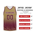 Custom Yellow Red Fade Fashion Sports Uniform Basketball Jersey BBJ01-D020102-5