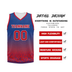 Custom Blue Red Fade Fashion Sports Uniform Basketball Jersey BBJ01-D020102-1