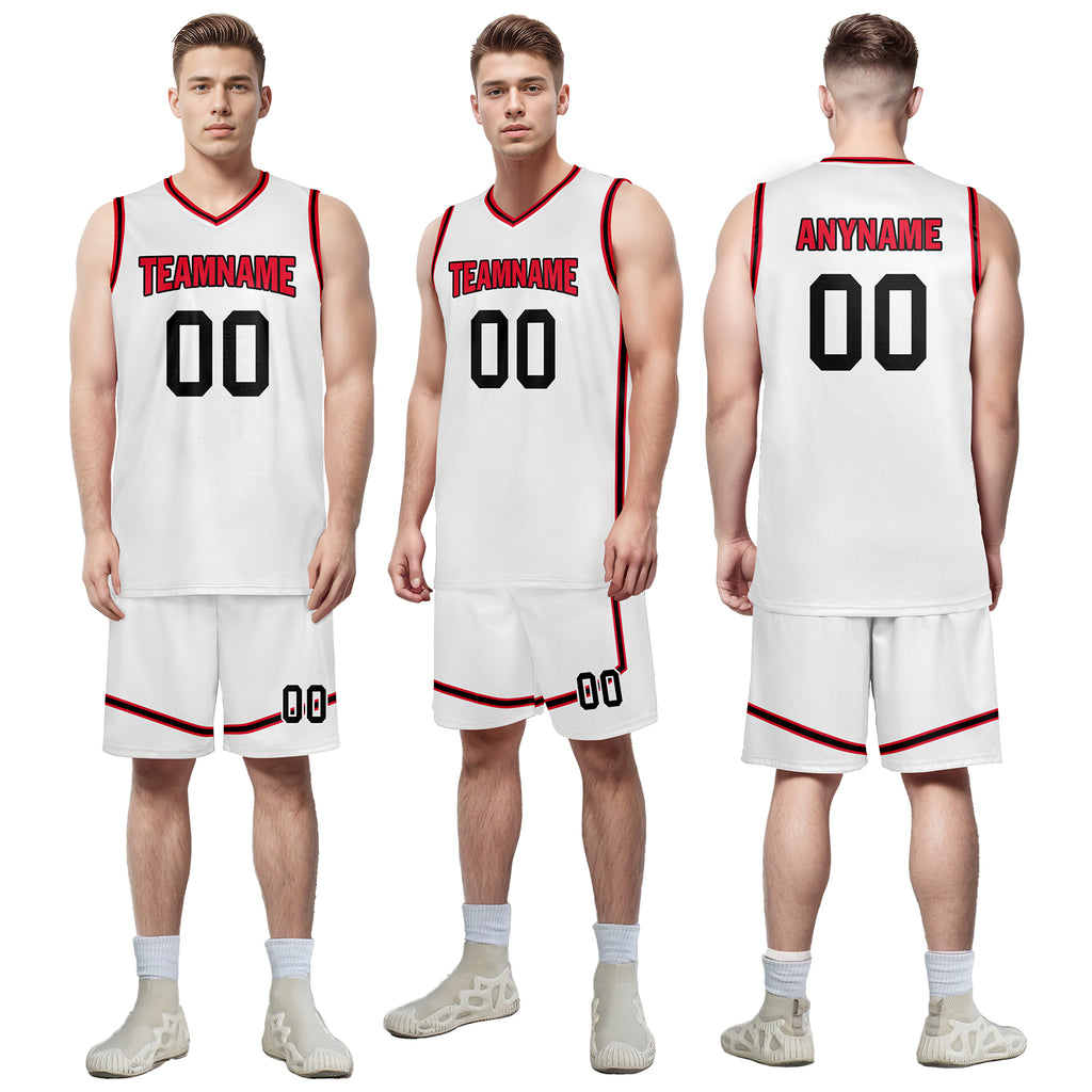 Custom Red White Black City Edition Personalized Sports Uniform Authentic Basketball Jersey BBJ01-D06101-11