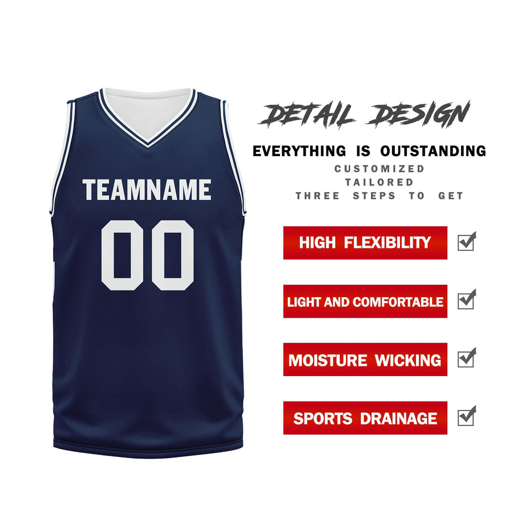 Custom Blue Classic Style Sports Uniform Basketball Jersey BBJ01-D020105-9