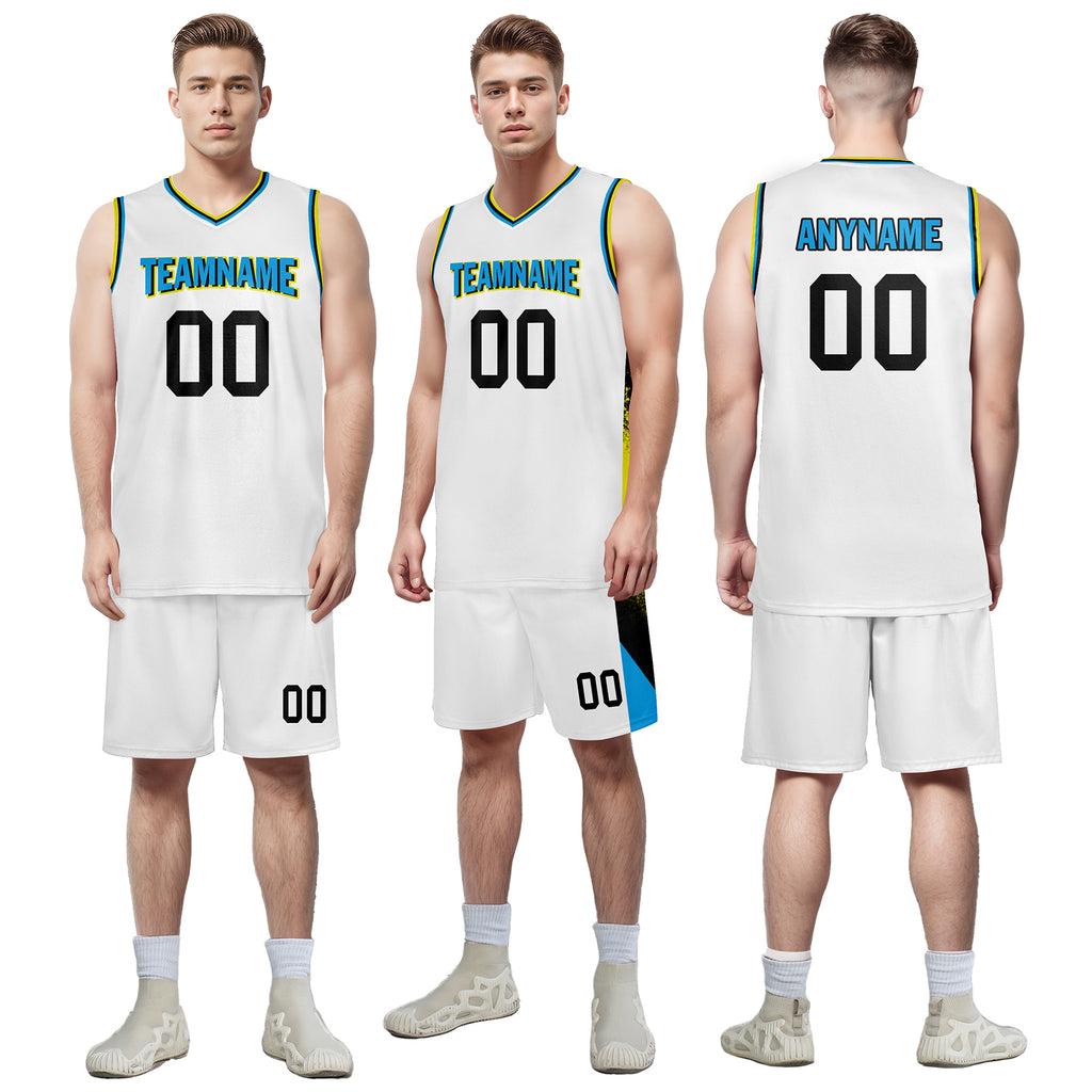 Custom White Splash-Ink City Edition Personalized Sports Uniform Authentic Basketball Jersey BBJ01-D06101-12
