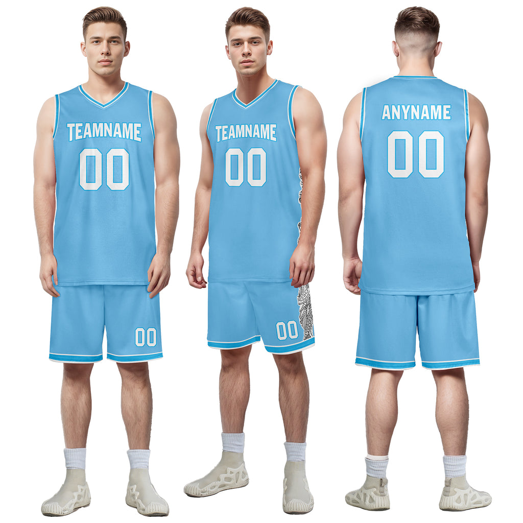 Custom Blue City Edition Personalized Sports Uniform Authentic Basketball Jersey BBJ01-D06101-6