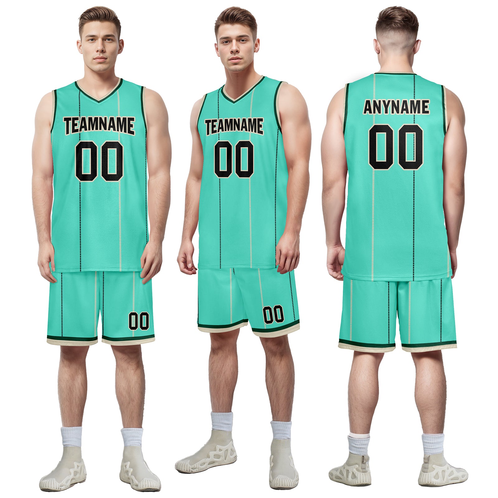 Custom Mint Green Black City Edition Personalized Sports Uniform Authentic Basketball Jersey BBJ01-D06101-4