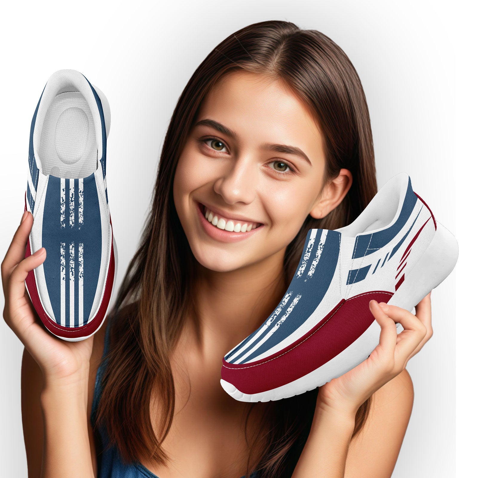Custom Corporate Sneakers Slip On Shoes Personalized Corporate Shoes FN067-E023045-7