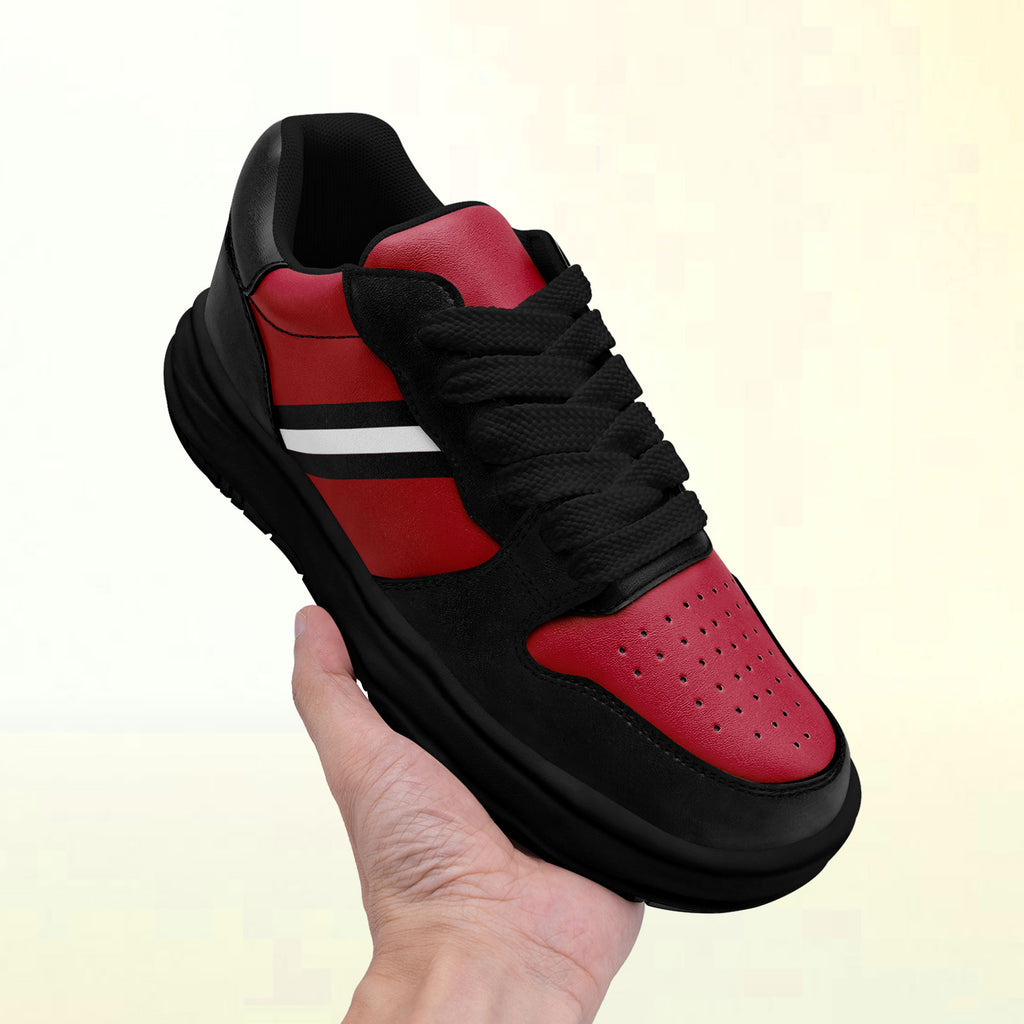 Custom Red Black Atlanta Shoes Personalized Sneaker FN032-D020389-3