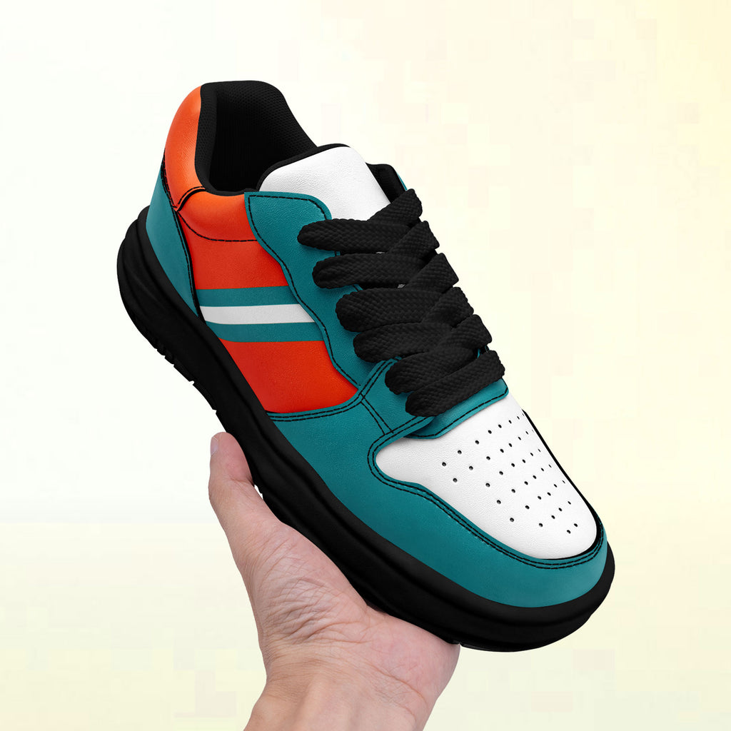 Custom Green Orange Miami Shoes Personalized Sneaker FN032-D020389-24