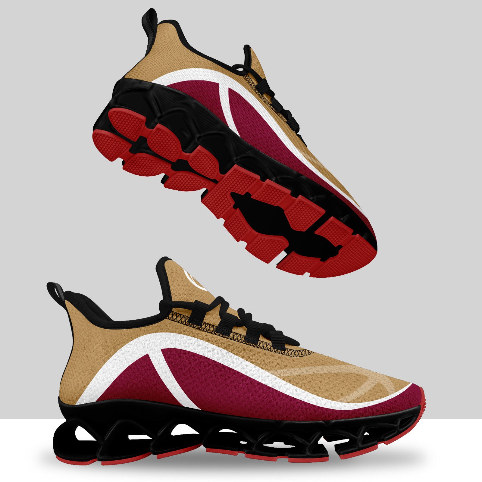 Custom Red Gold Maxsoul Shoes Personalized Sneaker FN003XD-D020391-16