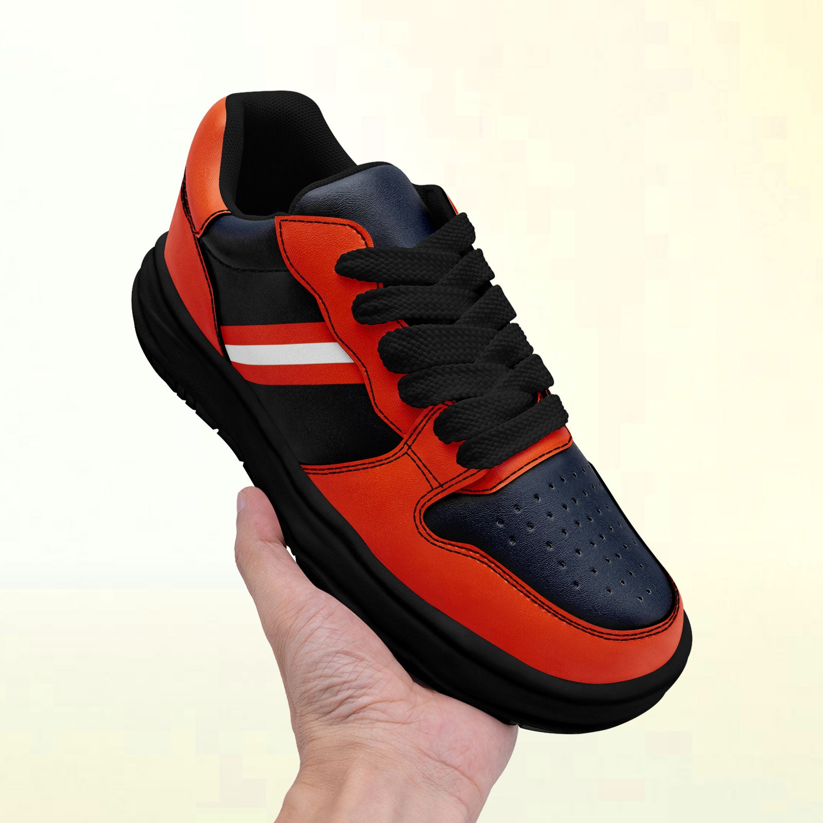 Custom Blue Orange Chicago Shoes Personalized Sneaker FN032-D020389-7