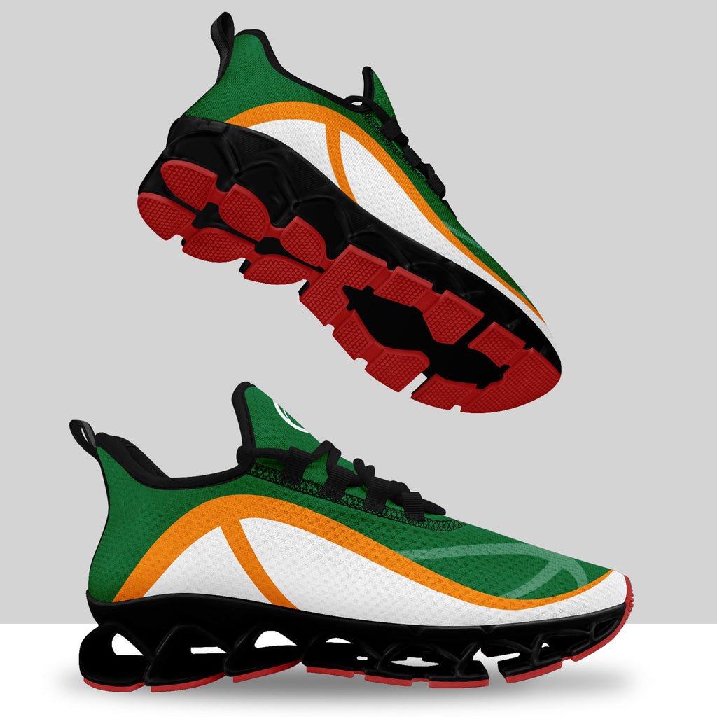 Custom Green Orange Maxsoul Shoes Personalized Sneaker FN003XD-D020391-18