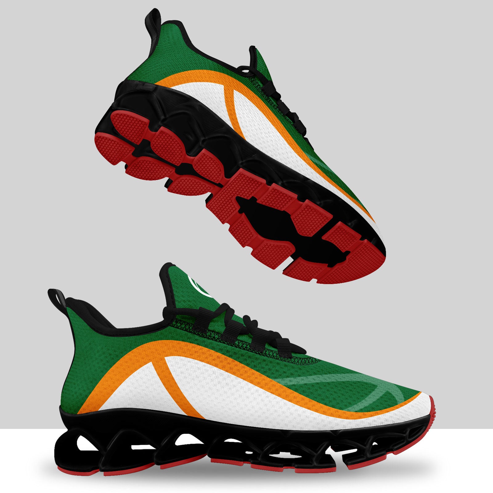 Custom Green Orange Maxsoul Shoes Personalized Sneaker FN003XD-D020391-18