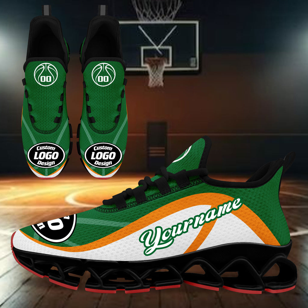 Custom Green Orange Maxsoul Shoes Personalized Sneaker FN003XD-D020391-18