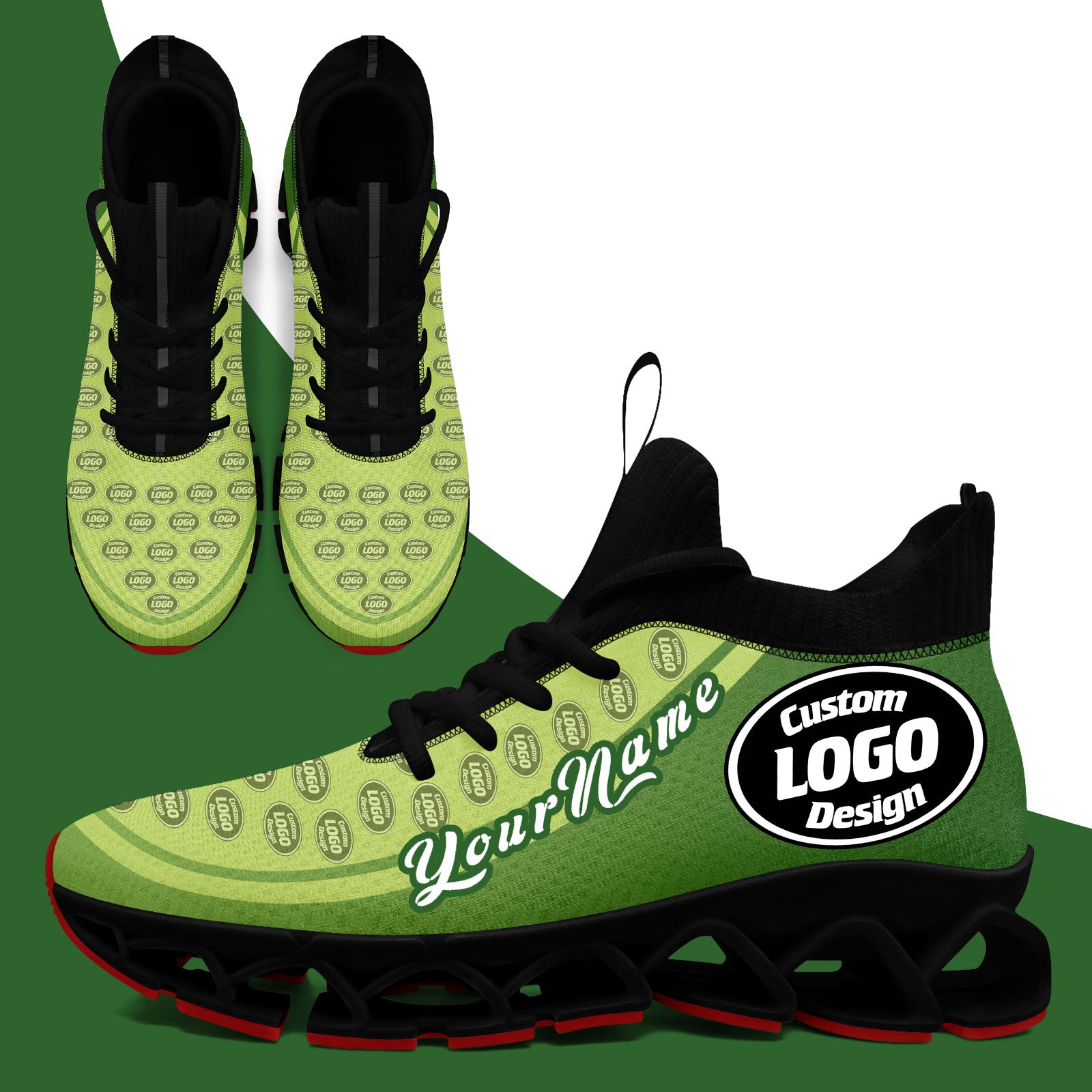 Custom Green Maxsoul Shoes Personalized Sneaker FN030XD-D020388-7