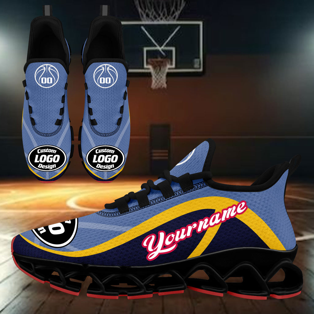 Custom Blue Yellow Maxsoul Shoes Personalized Sneaker FN003XD-D020391-11