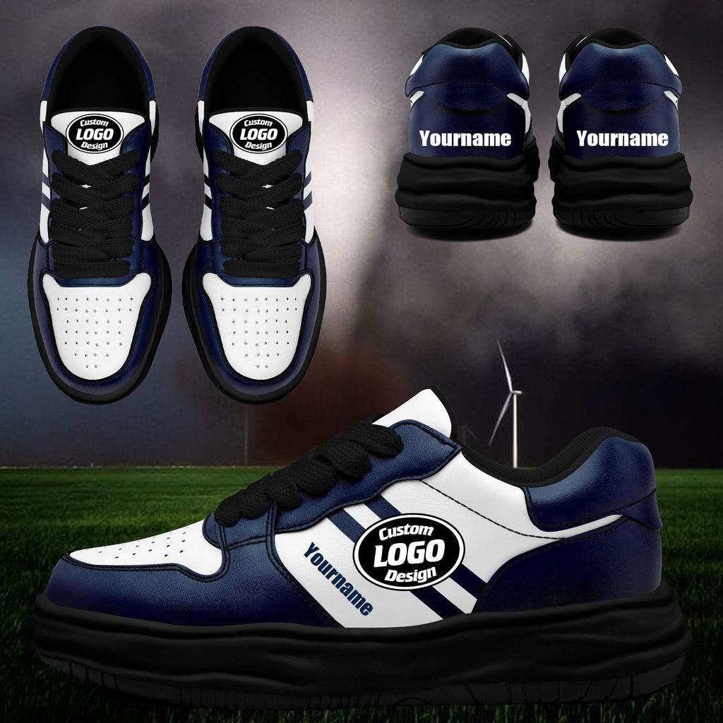 Custom Blue White Dallas Shoes Personalized Sneaker FN032-D020389-9