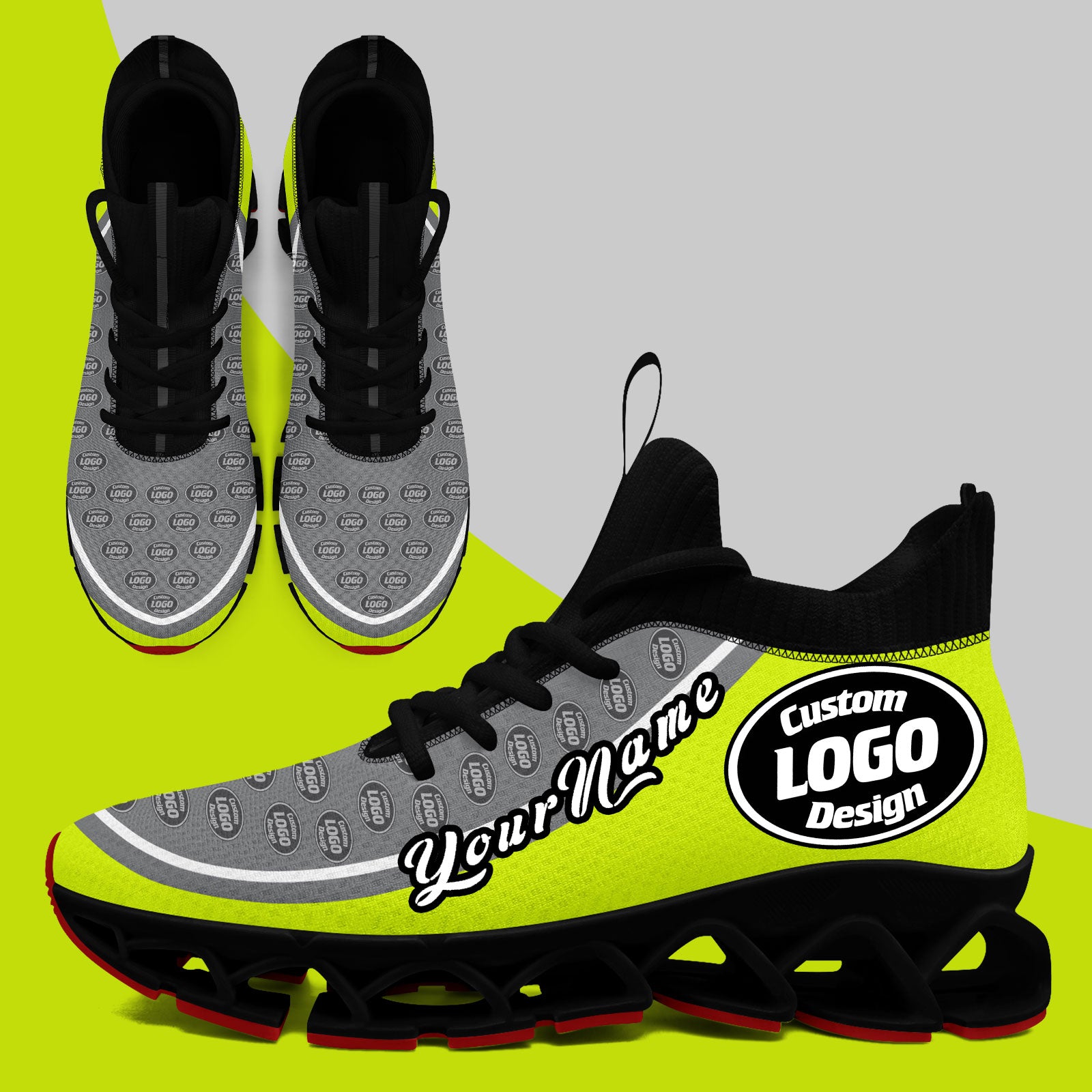 Custom Green Gray Maxsoul Shoes Personalized Sneaker FN030XD-D020388-22