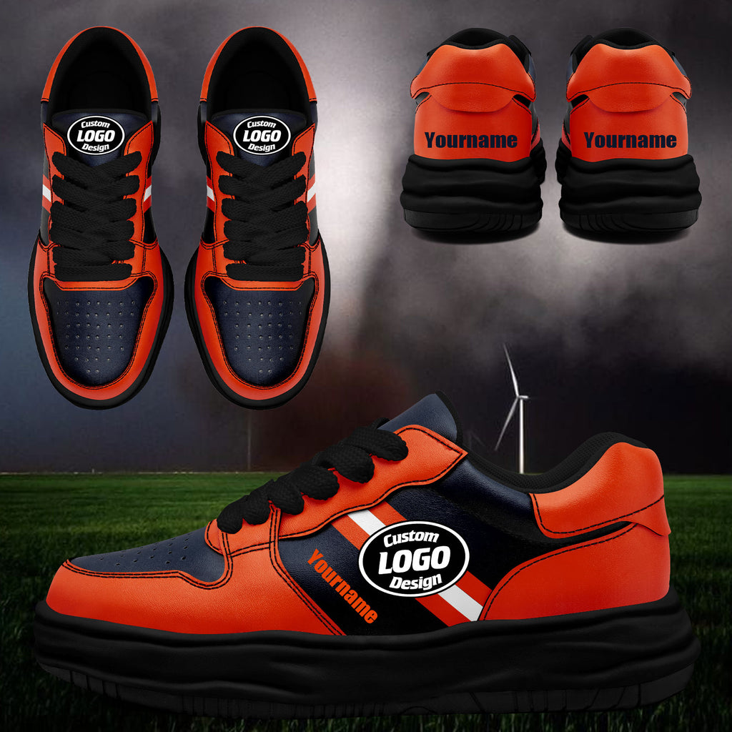 Custom Blue Orange Chicago Shoes Personalized Sneaker FN032-D020389-7