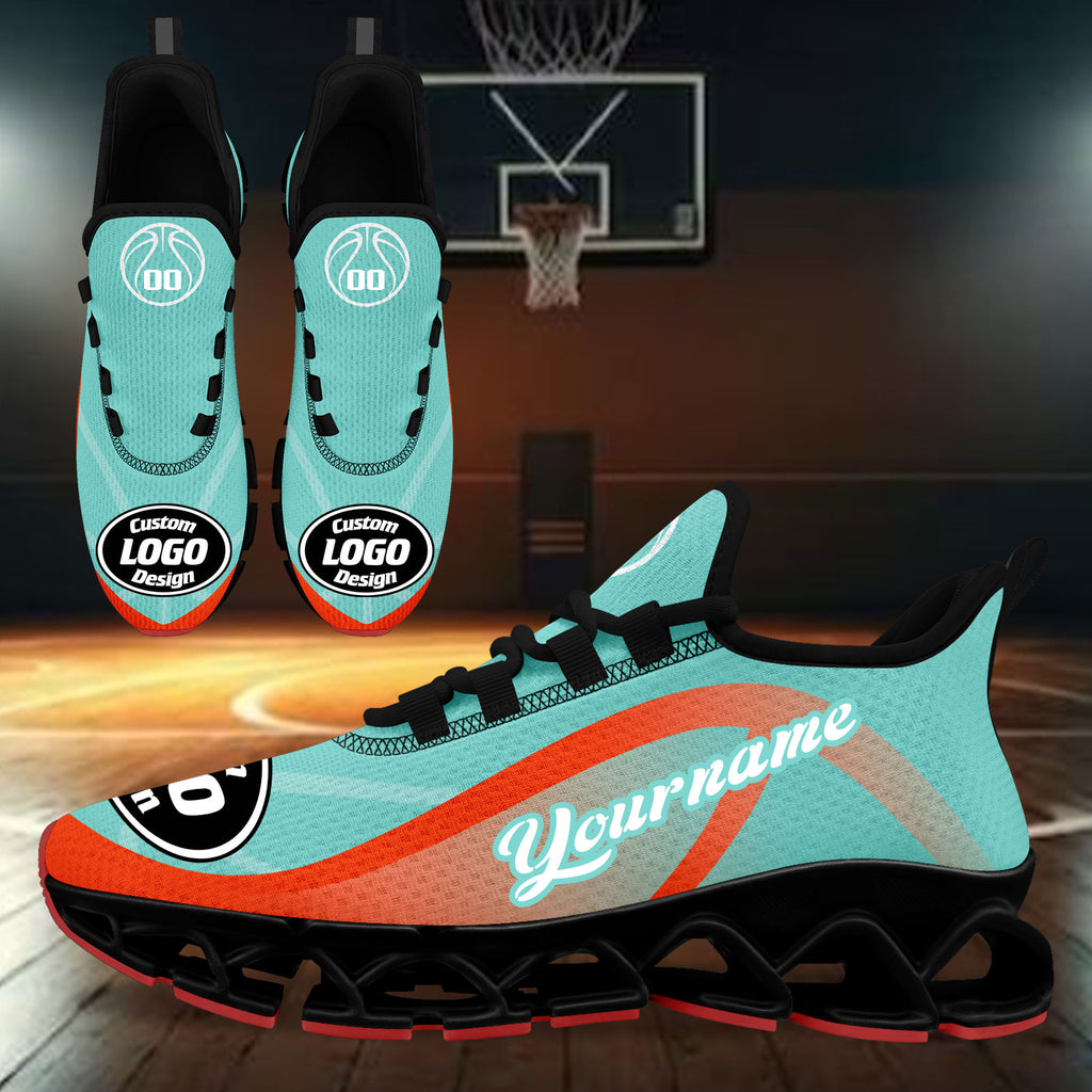 Custom Orange Blue Maxsoul Shoes Personalized Sneaker FN003XD-D020391-21