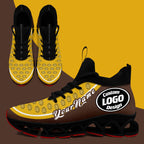 Custom Brown Yellow Maxsoul Shoes Personalized Sneaker FN030XD-D020388-14