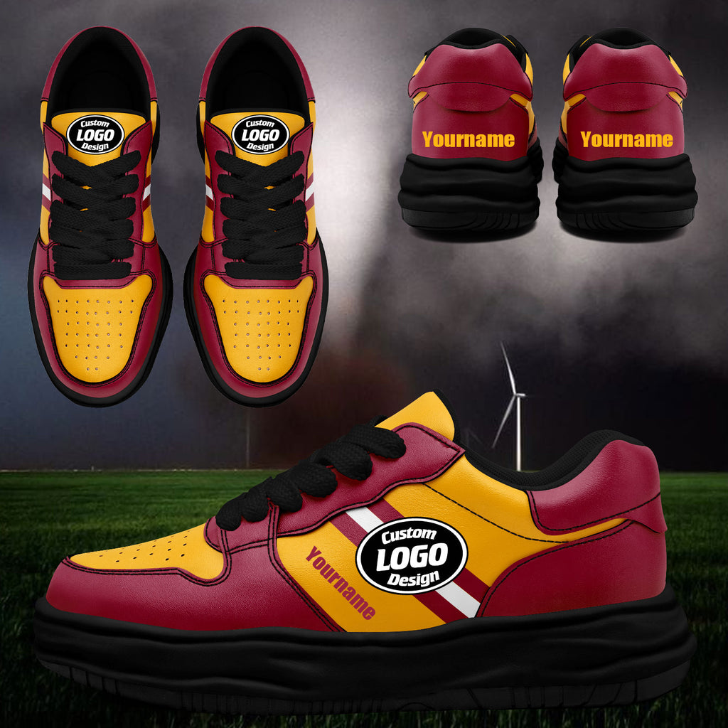 Custom Red Yellow Arizona Shoes Personalized Sneaker FN032-D020389-1