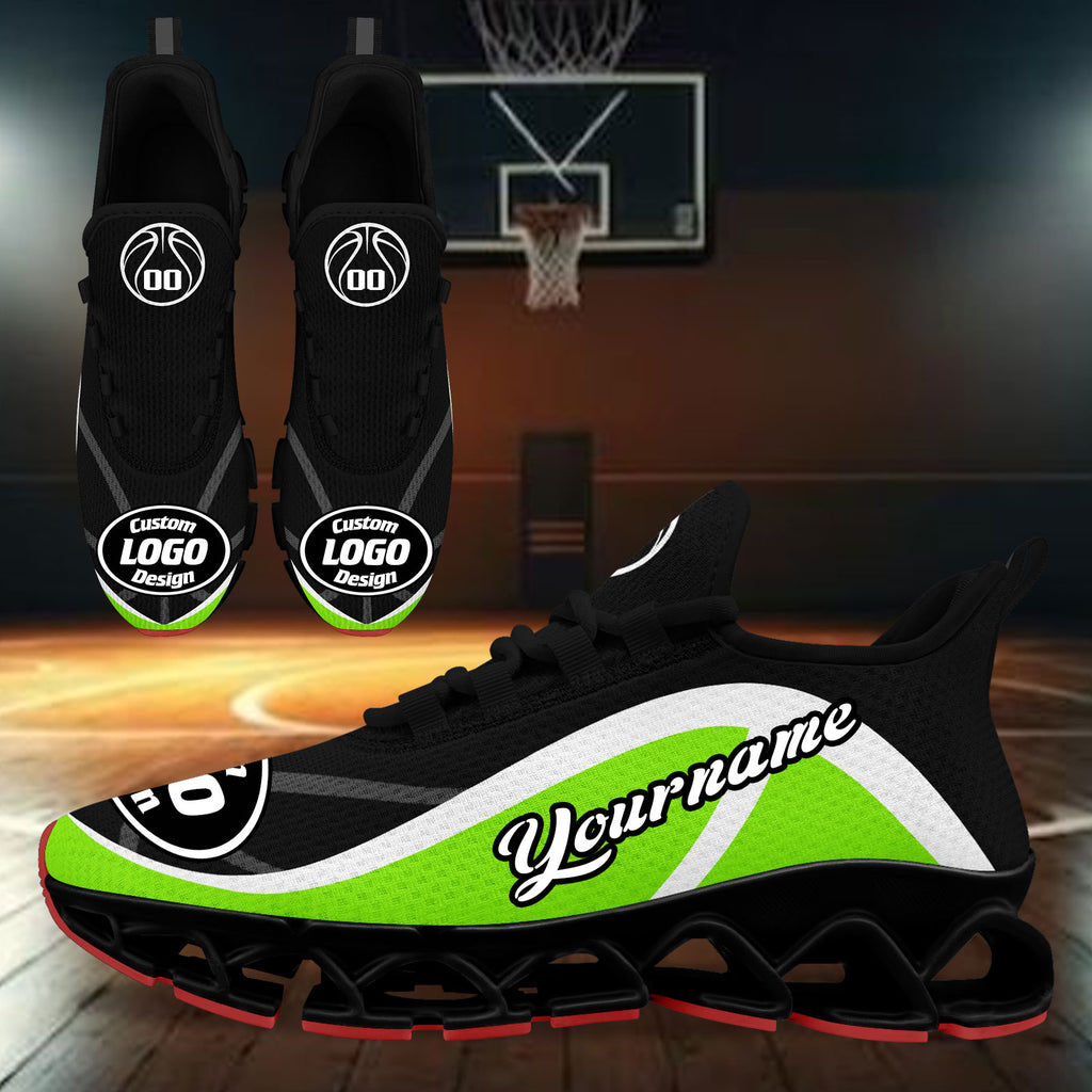 Custom Black Green Maxsoul Shoes Personalized Sneaker FN003XD-D020391-19