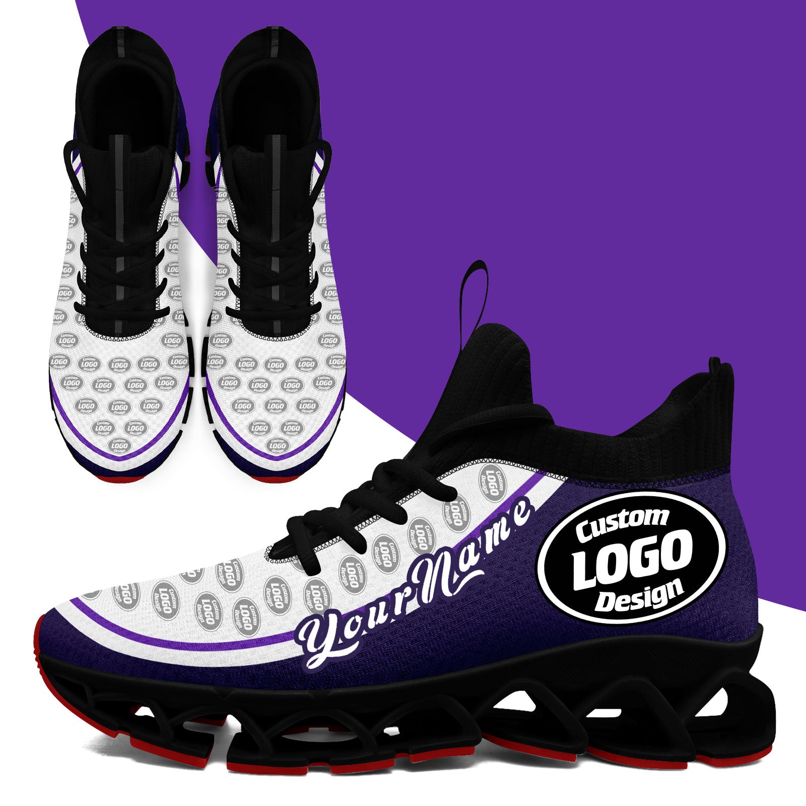Custom Purple Cream Maxsoul Shoes Personalized Sneaker FN030XD-D020388-16