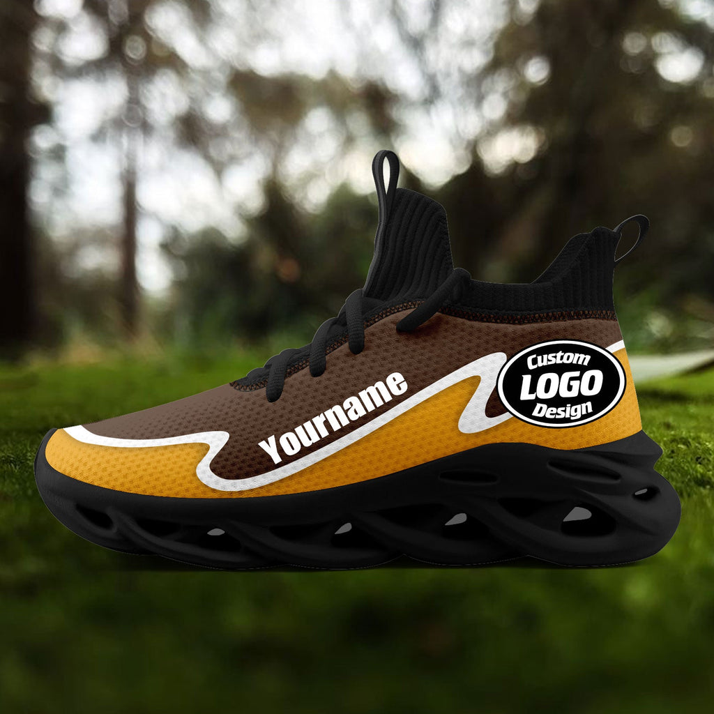 Custom Brown Yellow Maxsoul Shoes Personalized Sneaker FN030A-E020011-10