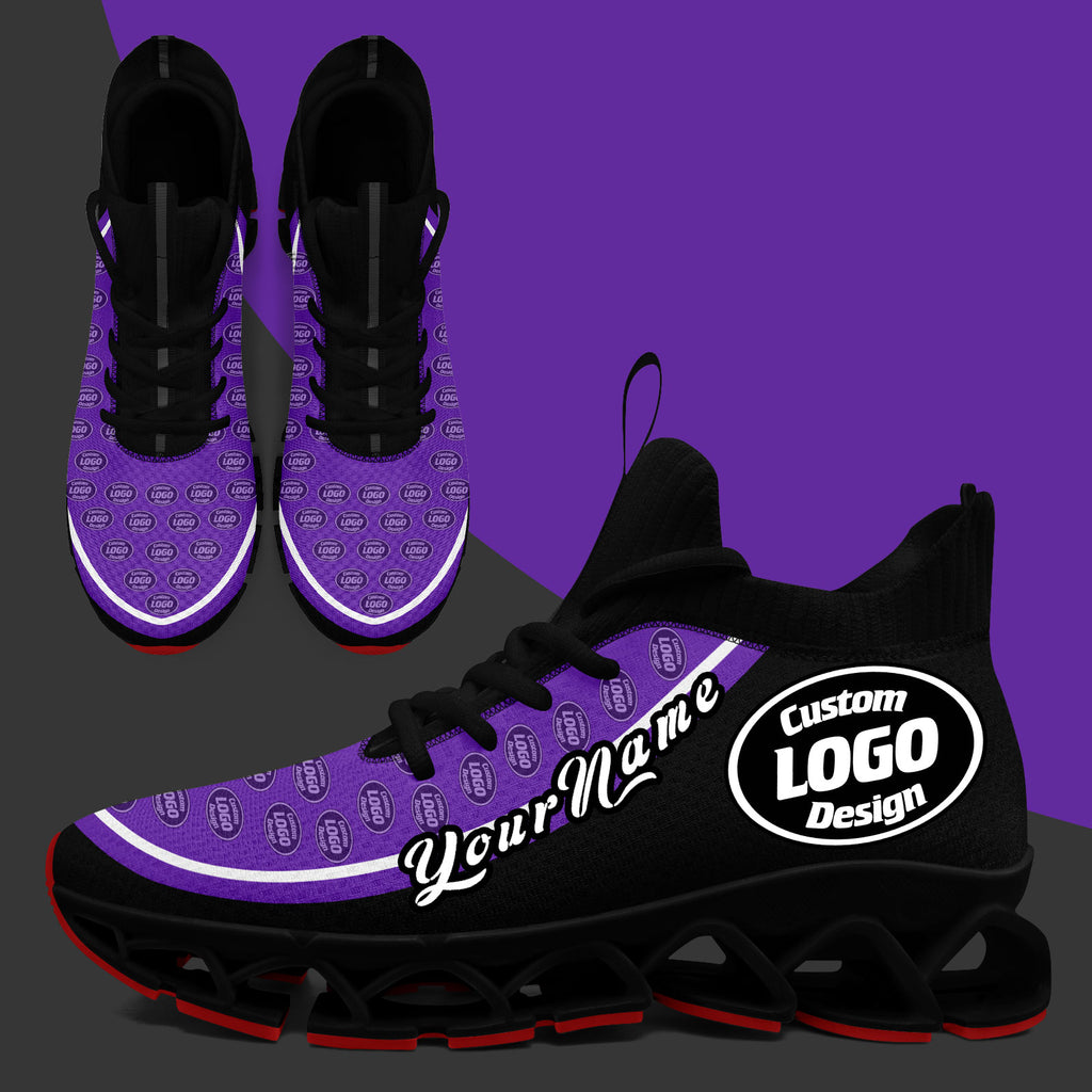 Custom Purple Black Maxsoul Shoes Personalized Sneaker FN030XD-D020388-15