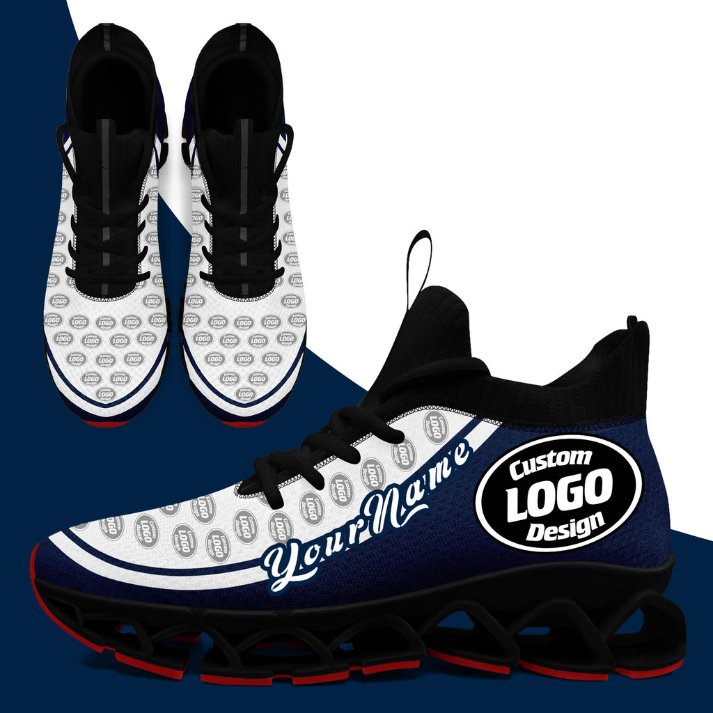 Custom Navy White Maxsoul Shoes Personalized Sneaker FN030XD-D020388-24