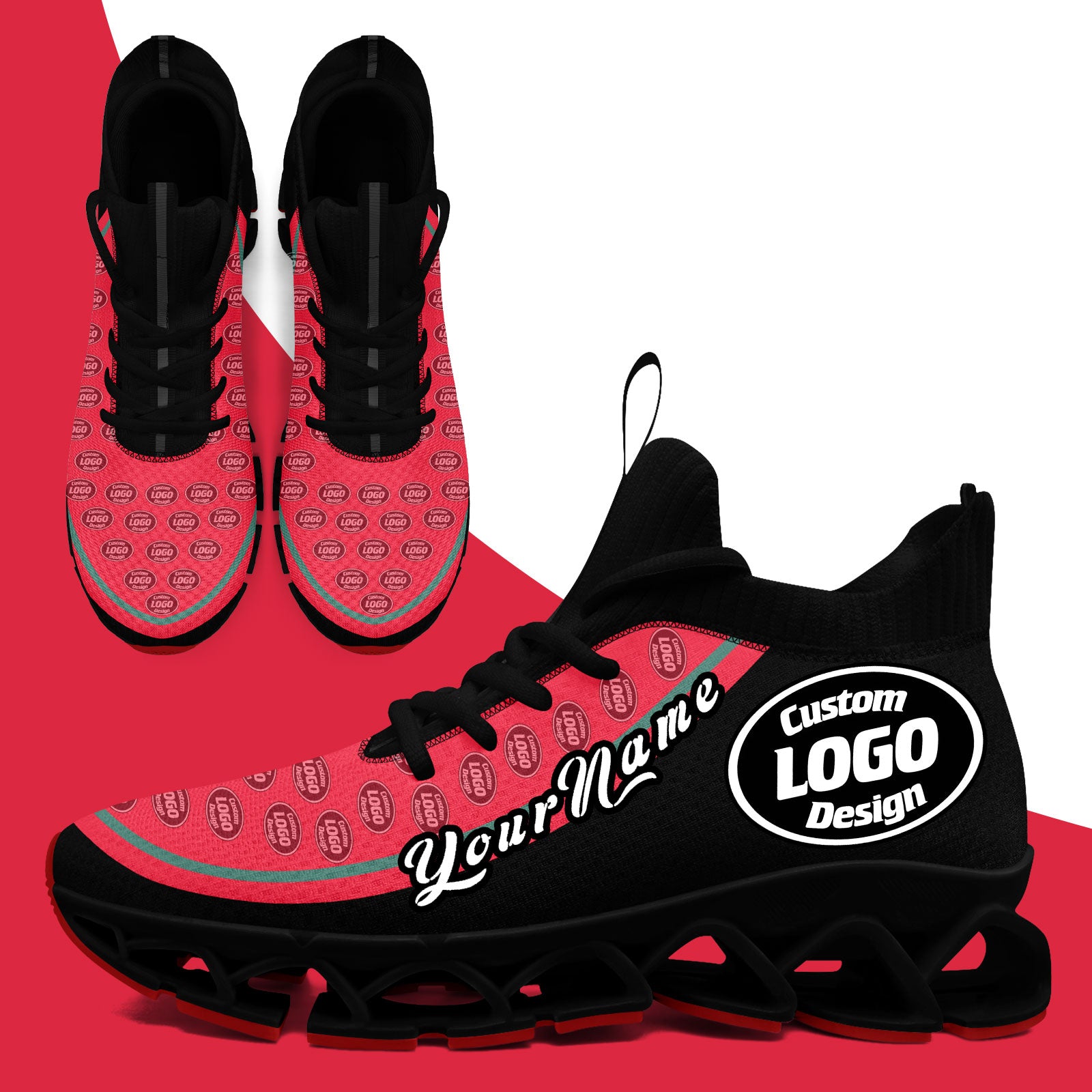 Custom Black Pink Maxsoul Shoes Personalized Sneaker FN030XD-D020388-10