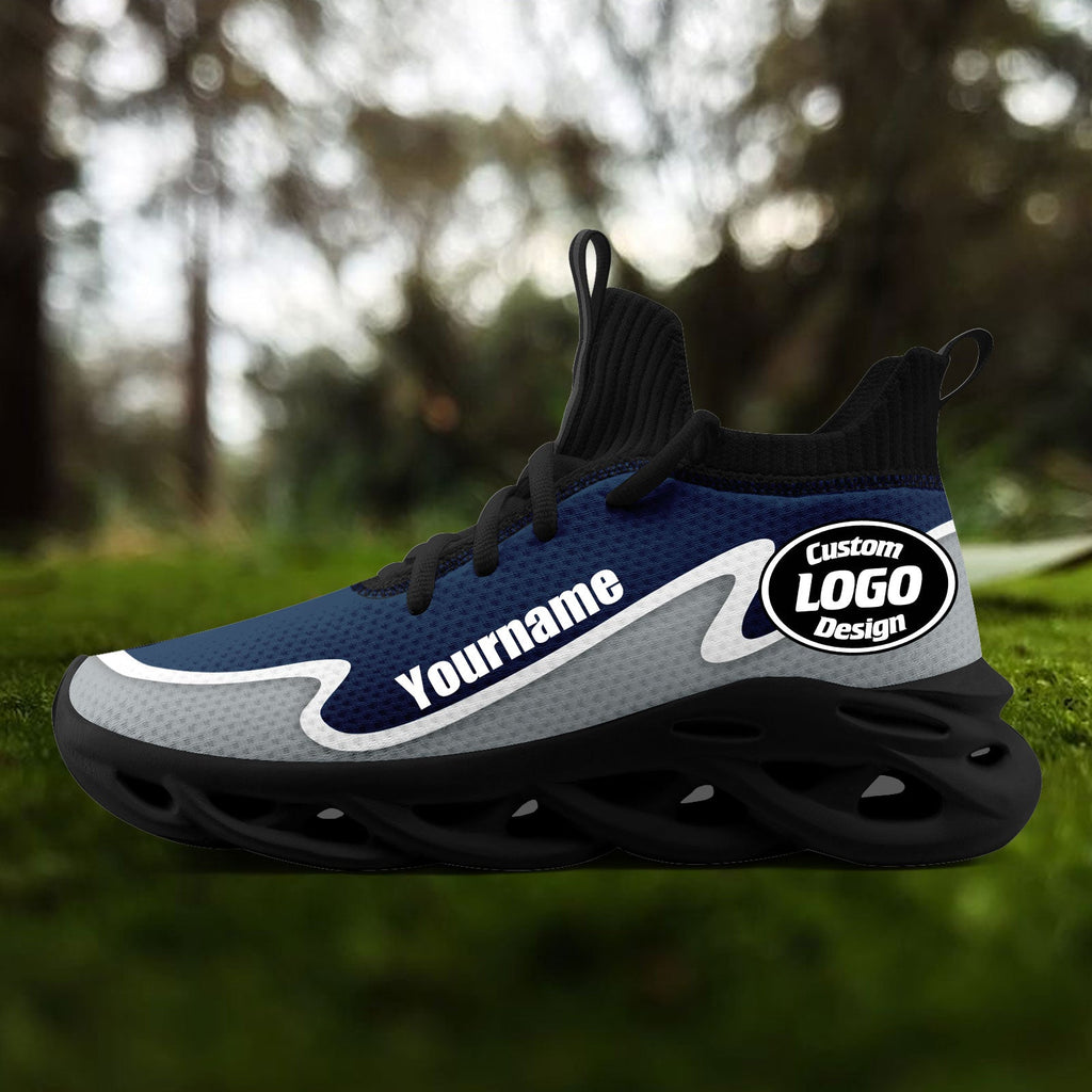 Custom Blue Gray Maxsoul Shoes Personalized Sneaker FN030A-E020011-19