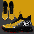 Custom Yellow Dark Gray Maxsoul Shoes Personalized Sneaker FN030XD-D020388-1