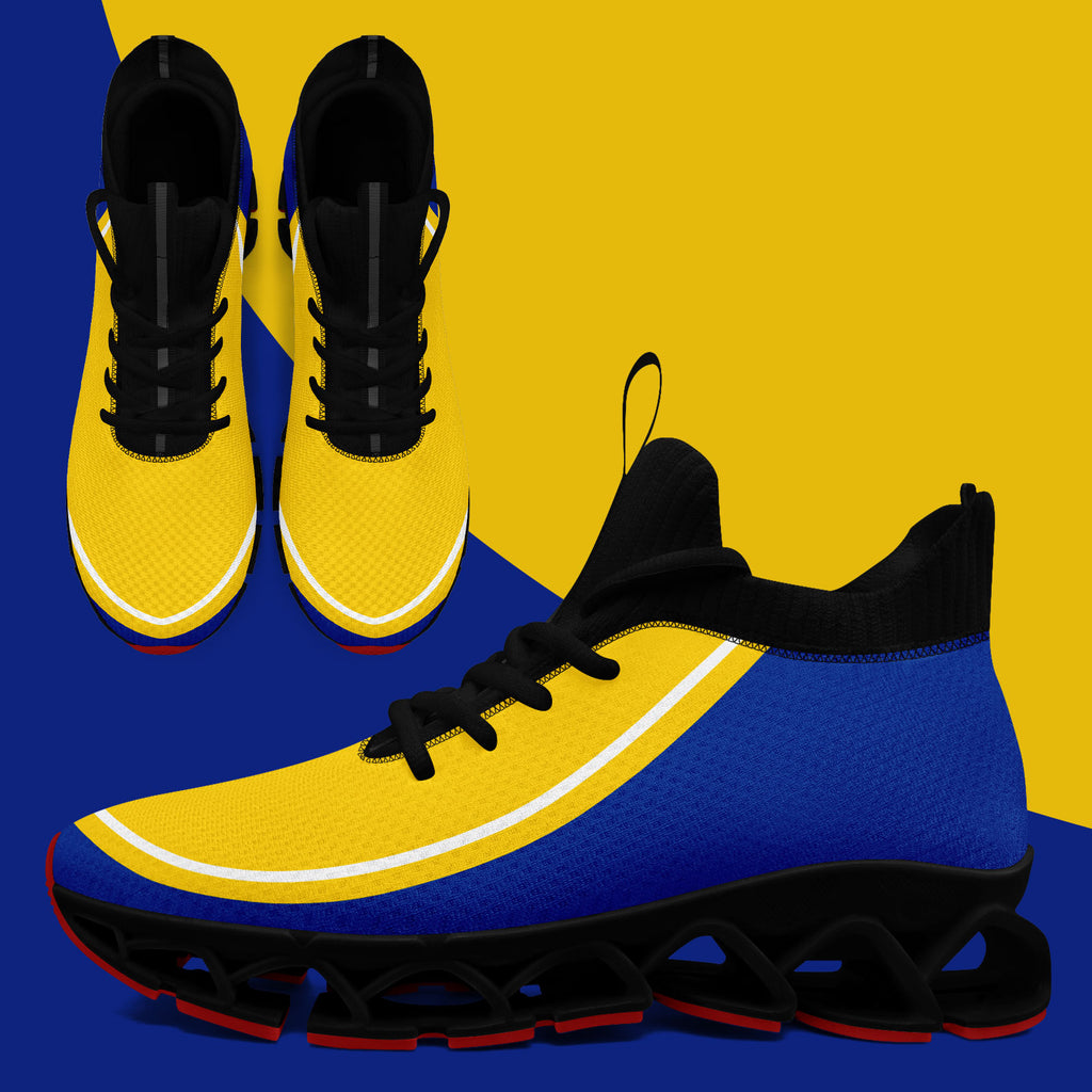 Custom Blue Yellow Maxsoul Shoes Personalized Sneaker FN030XD-D020388-25