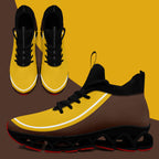 Custom Brown Yellow Maxsoul Shoes Personalized Sneaker FN030XD-D020388-14
