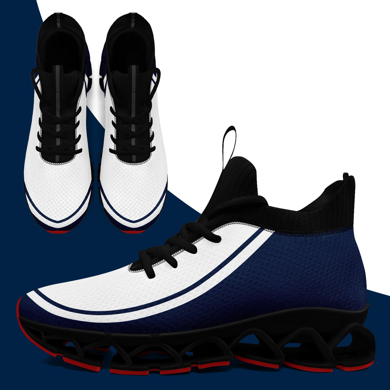 Custom Navy White Maxsoul Shoes Personalized Sneaker FN030XD-D020388-24