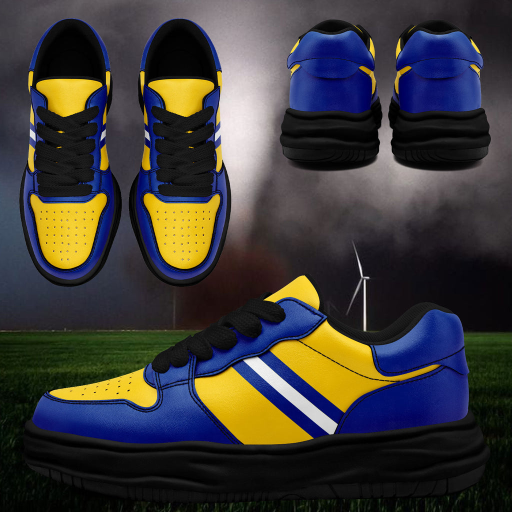 Custom Blue Yellow Los Angeles Shoes Personalized Sneaker FN032-D020389-15