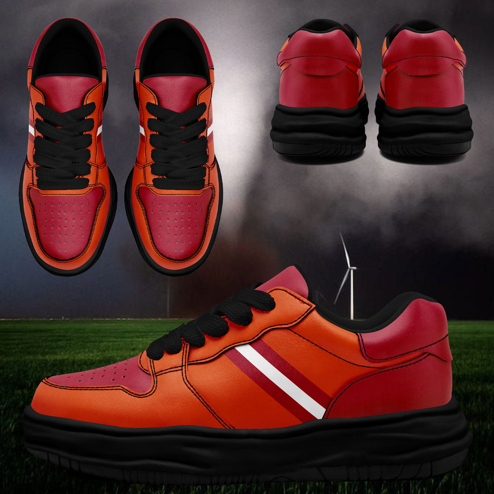 Custom Red Orange Tampa Bay Shoes Personalized Sneaker FN032-D020389-29