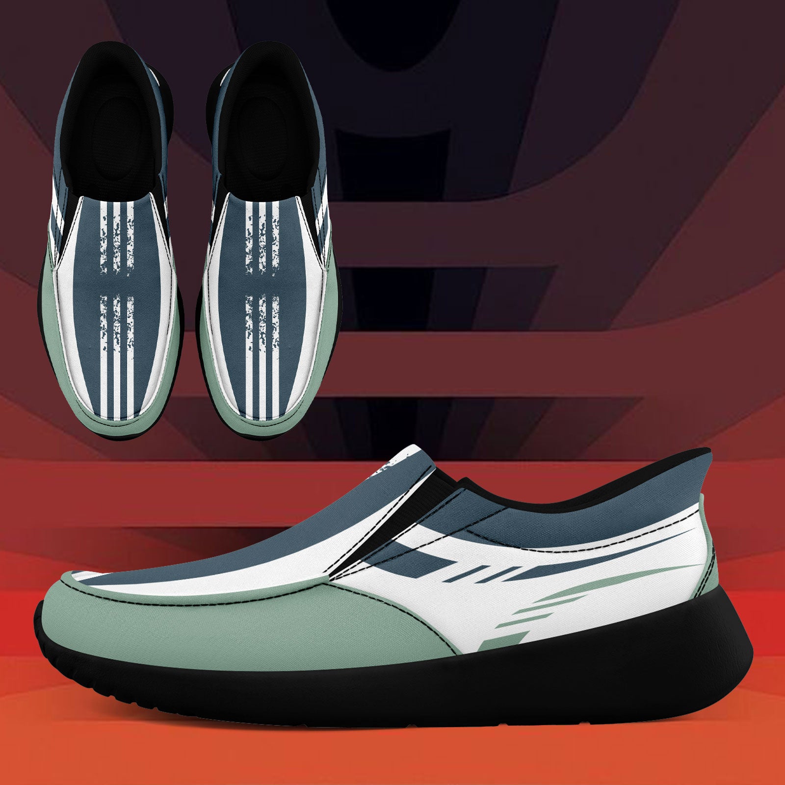 Custom Corporate Sneakers Slip On Shoes Personalized Corporate Shoes FN067-E023045-3