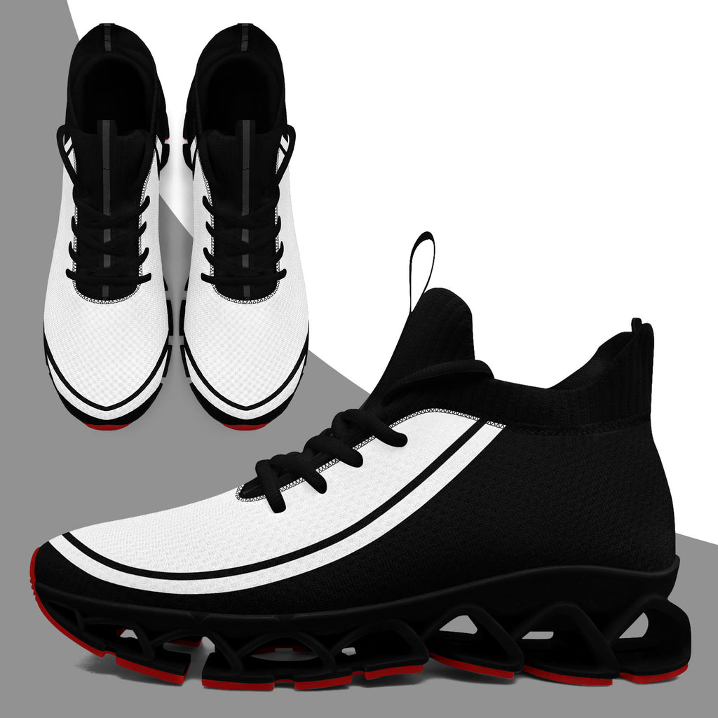 Custom Black White Maxsoul Shoes Personalized Sneaker FN030XD-D020388-8