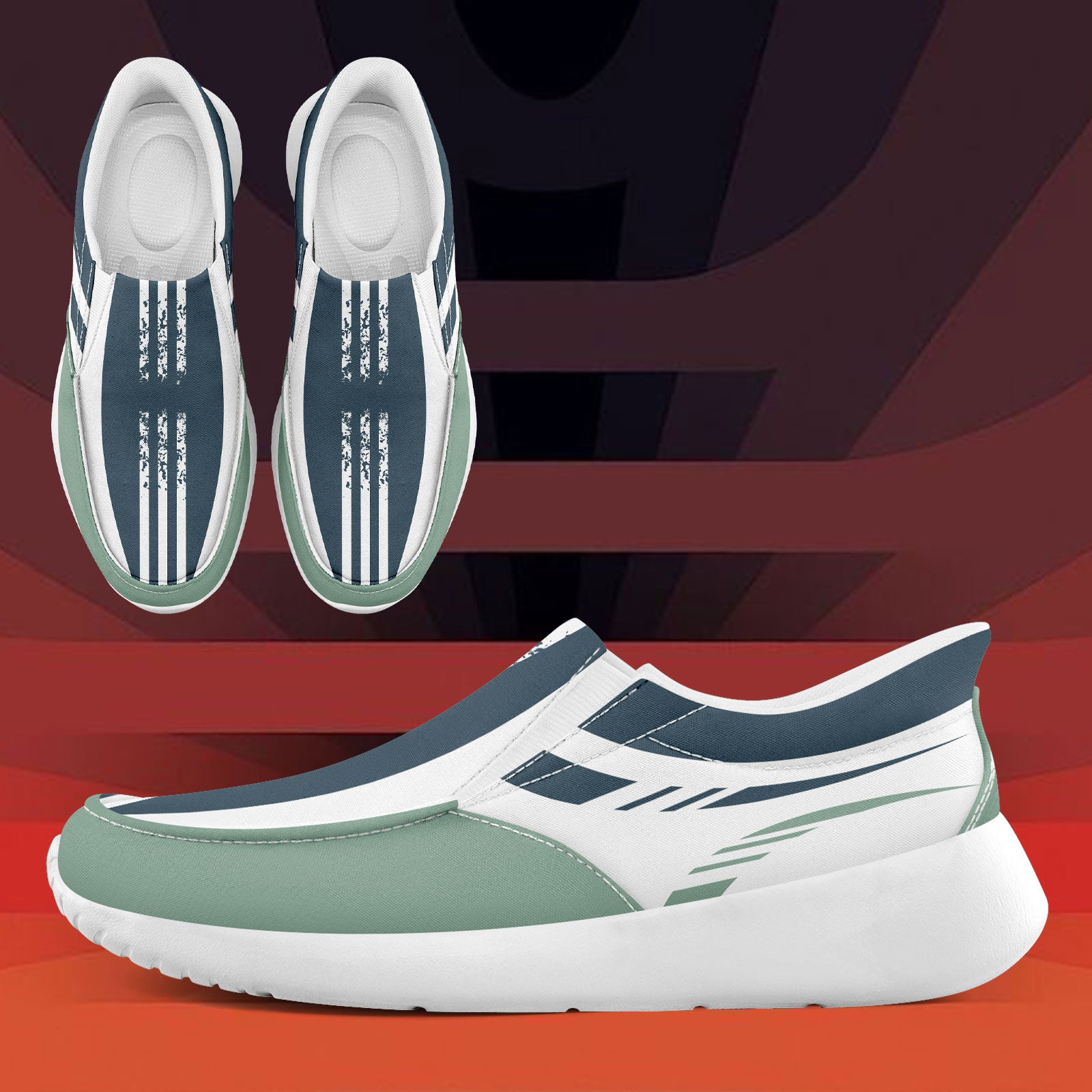 Custom Corporate Sneakers Slip On Shoes Personalized Corporate Shoes FN067-E023045-3