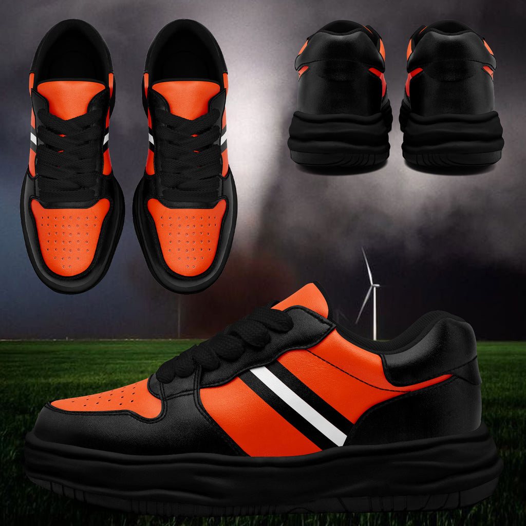 Custom Black Orange Cincinnati Shoes Personalized Sneaker FN032-D020389-6