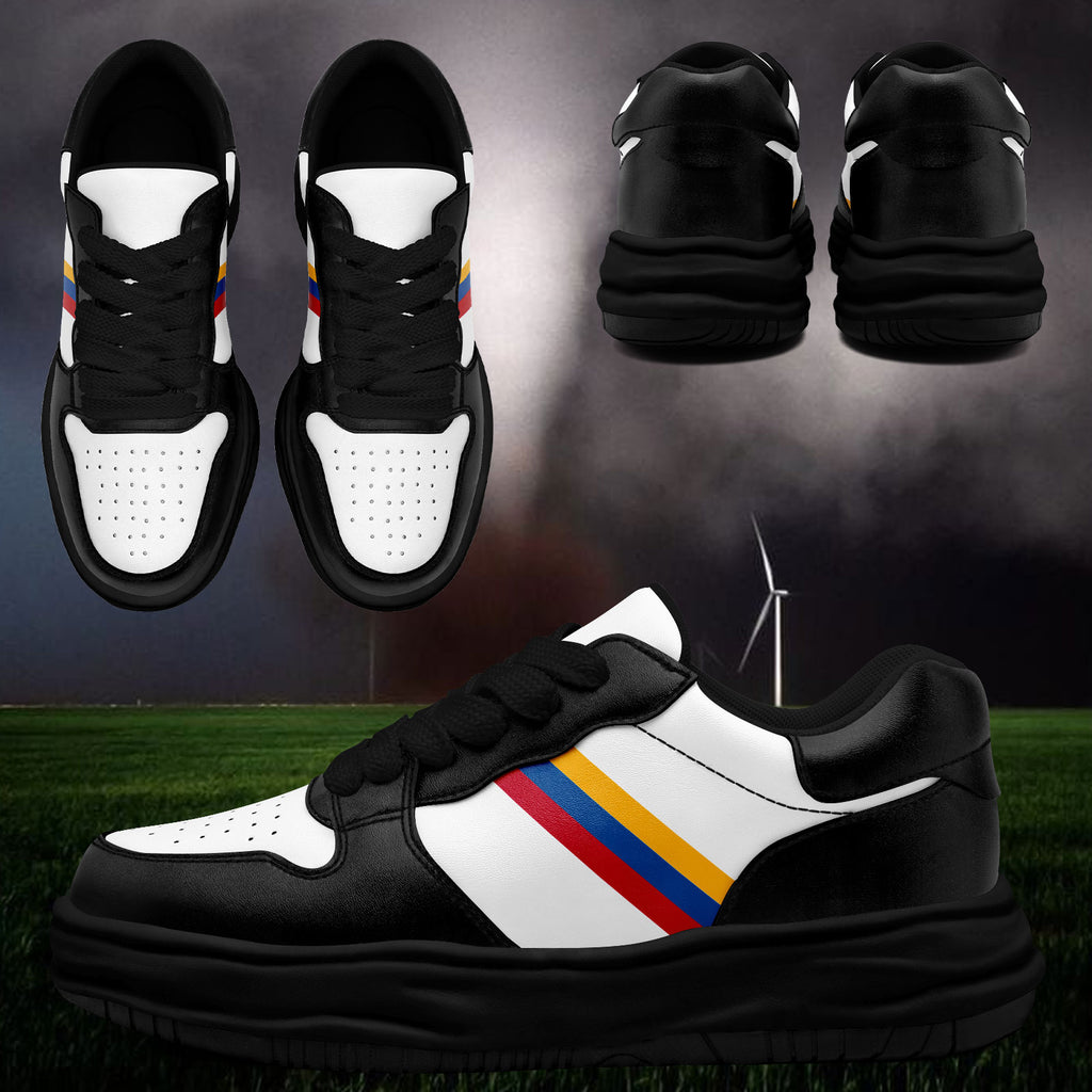 Custom Black White Pittsburgh Shoes Personalized Sneaker FN032-D020389-30