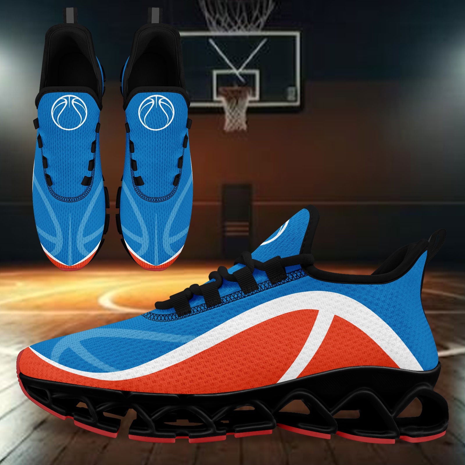 Custom Blue Orange Maxsoul Shoes Personalized Sneaker FN003XD-D020391-6